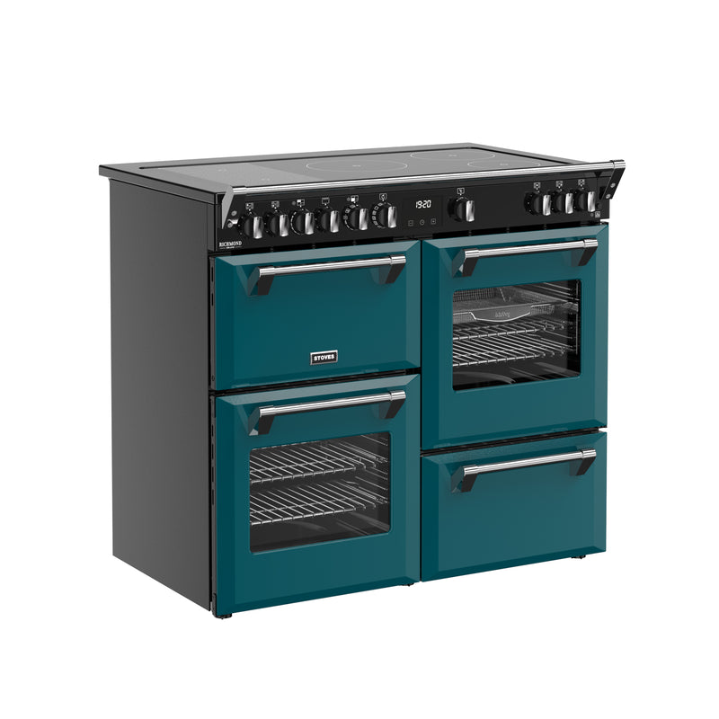 Stoves Richmond Deluxe 100cm Induction Range Cooker 444412025 Deep Marine