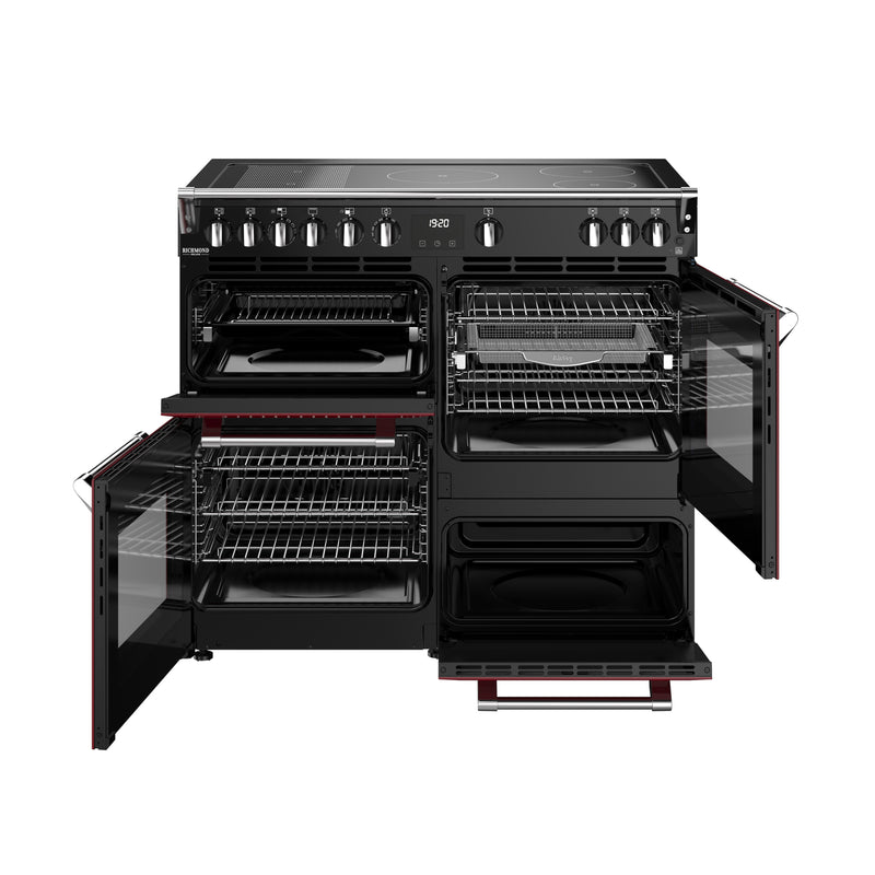 Stoves Richmond Deluxe 100cm Induction Range Cooker 444412026 Garnet Red