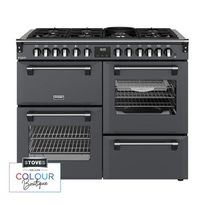 Stoves Richmond Deluxe Colour Boutique 110cm Dual Fuel Range Cooker 444412027 Anthracite Grey