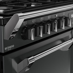 Stoves Richmond Deluxe Colour Boutique 110cm Dual Fuel Range Cooker 444412027 Anthracite Grey