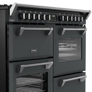 Stoves Richmond Deluxe Colour Boutique 110cm Dual Fuel Range Cooker 444412027 Anthracite Grey