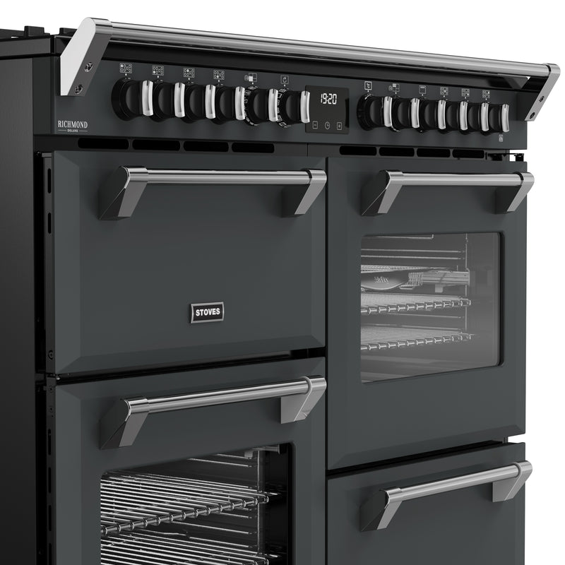 Stoves Richmond Deluxe Colour Boutique 110cm Dual Fuel Range Cooker 444412027 Anthracite Grey