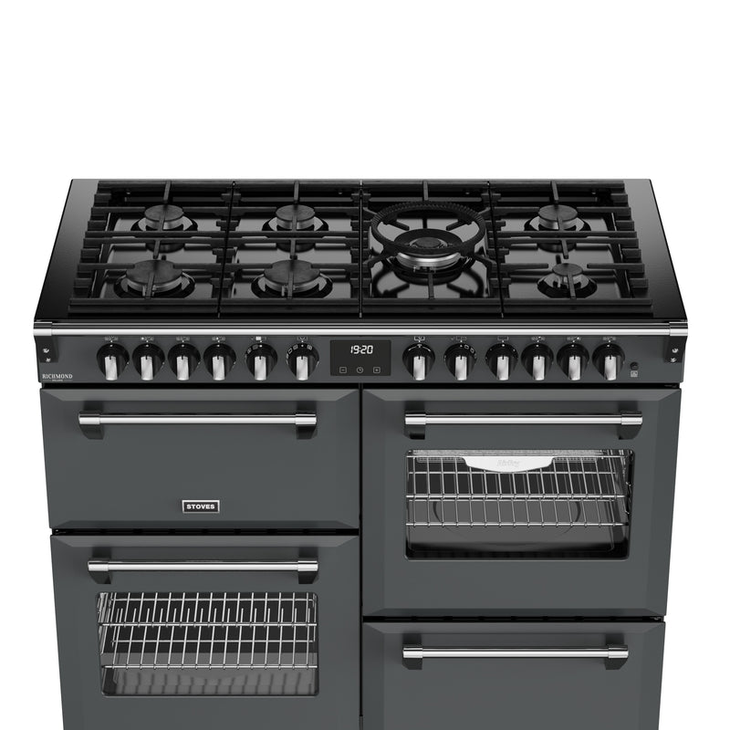 Stoves Richmond Deluxe Colour Boutique 110cm Dual Fuel Range Cooker 444412027 Anthracite Grey