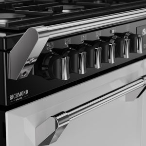Stoves Richmond Deluxe Colour Boutique 110cm Dual Fuel Range Cooker 444412028 Ice White