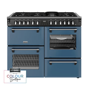 Stoves Richmond Deluxe Colour Boutique 110cm Dual Fuel Range Cooker 444412029 Twilight Blue