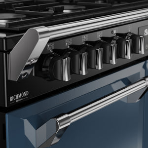Stoves Richmond Deluxe Colour Boutique 110cm Dual Fuel Range Cooker 444412029 Twilight Blue
