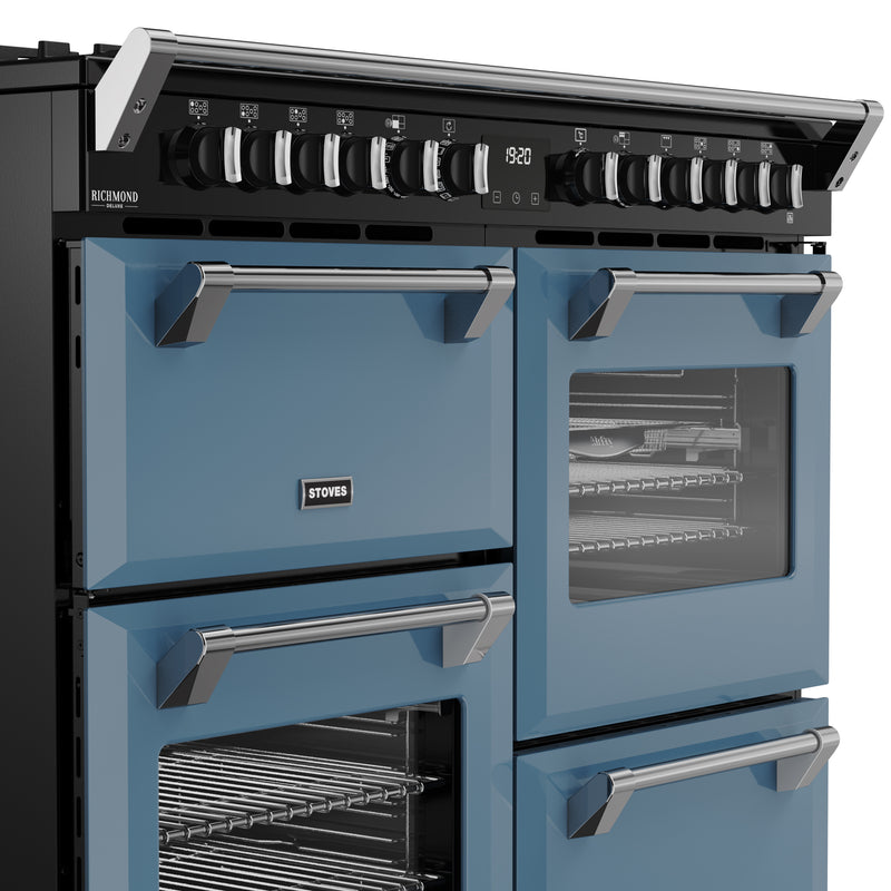 Stoves Richmond Deluxe Colour Boutique 110cm Dual Fuel Range Cooker 444412029 Twilight Blue