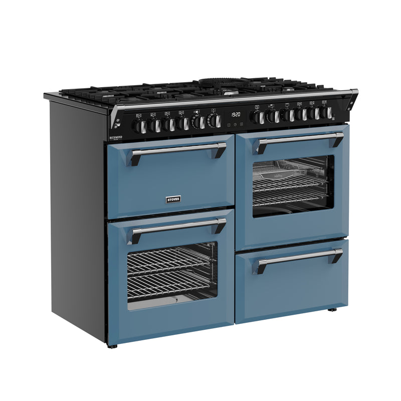 Stoves Richmond Deluxe Colour Boutique 110cm Dual Fuel Range Cooker 444412030 Midnight Blue