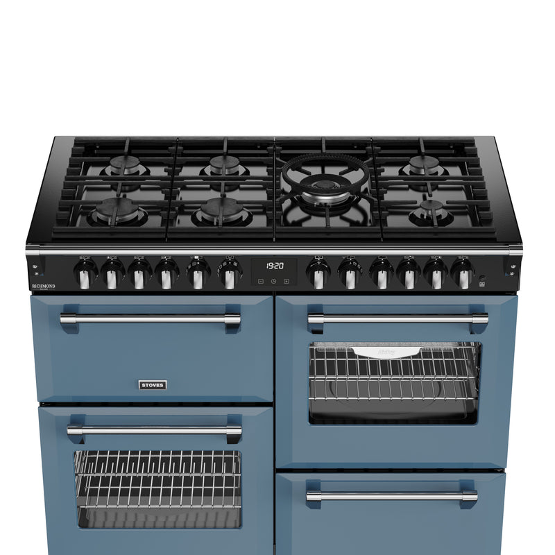 Stoves Richmond Deluxe Colour Boutique 110cm Dual Fuel Range Cooker 444412029 Twilight Blue