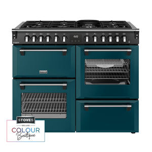 Stoves Richmond Deluxe Colour Boutique 110cm Dual Fuel Range Cooker 444412031 Deep Marine