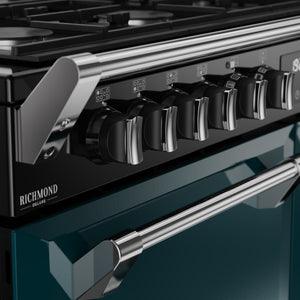 Stoves Richmond Deluxe Colour Boutique 110cm Dual Fuel Range Cooker 444412031 Deep Marine