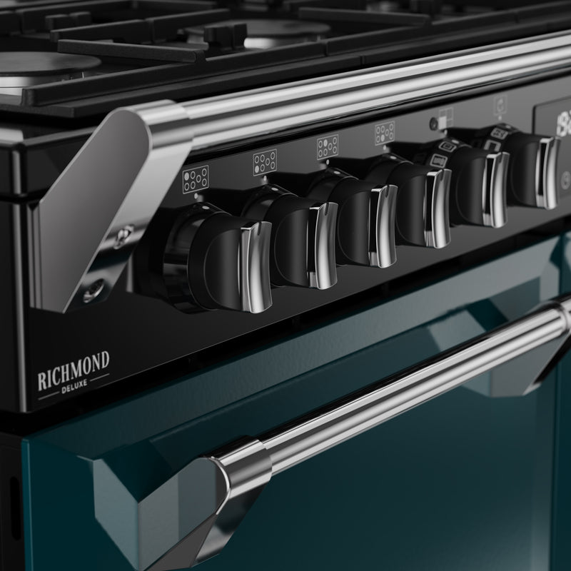 Stoves Richmond Deluxe Colour Boutique 110cm Dual Fuel Range Cooker 444412031 Deep Marine
