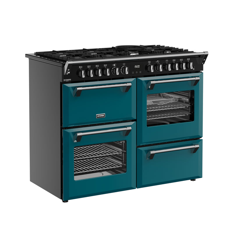 Stoves Richmond Deluxe Colour Boutique 110cm Dual Fuel Range Cooker 444412031 Deep Marine