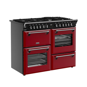 Stoves Richmond Deluxe Colour Boutique 110cm Dual Fuel Range Cooker 444412032 Garnet Red
