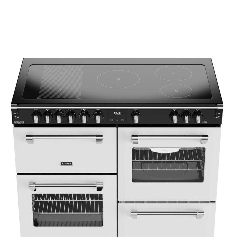 Stoves Richmond Deluxe Colour Boutique 110cm Induction Range Cooker 444412034 Ice White
