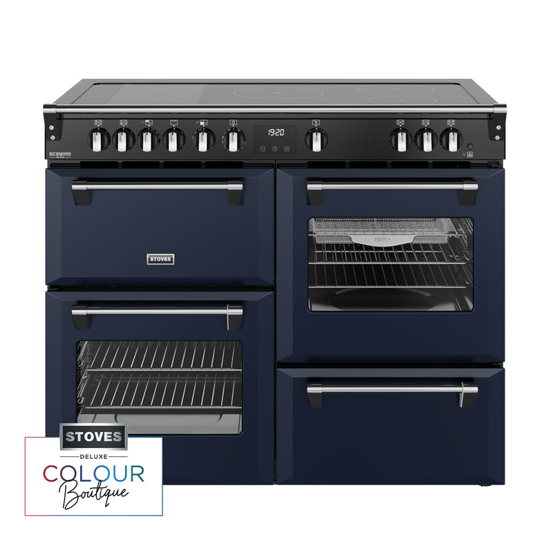 Stoves Richmond Deluxe Colour Boutique 110cm Induction Range Cooker 444412036 Midnight Blue