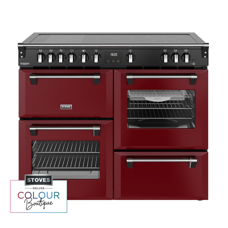 Stoves Richmond Deluxe Colour Boutique 110cm Induction Range Cooker 444412038 Garnet Red