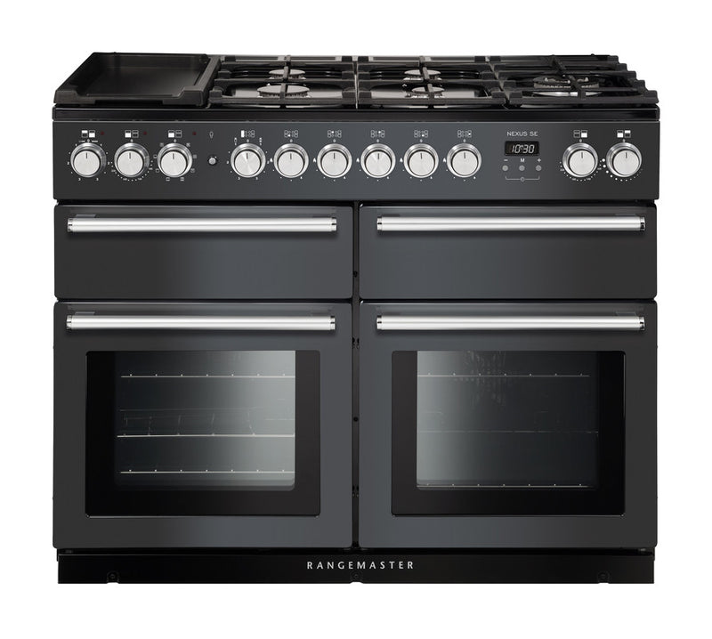 Rangemaster Nexus SE 110cm Dual Fuel Range Cooker Slate with Chrome