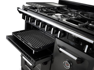 Rangemaster Classic Deluxe CLDL90DFPGBL/CM1 90cm Dual Fuel Gloss Black/Chrome