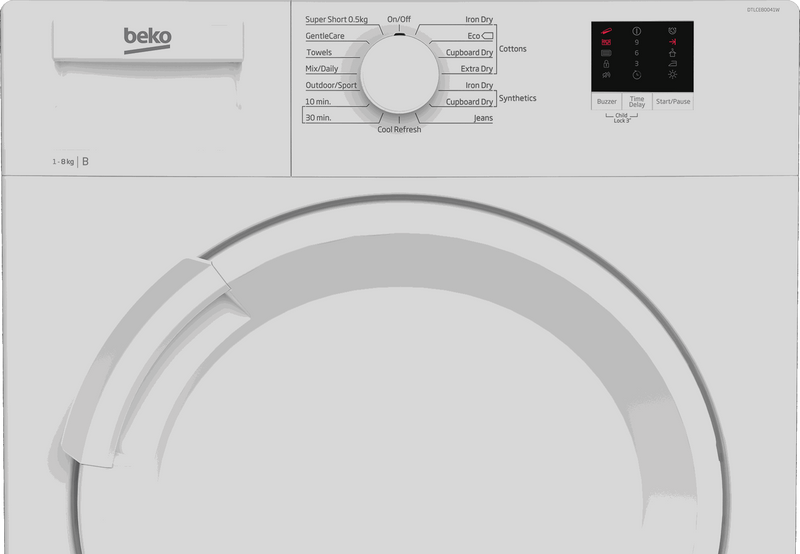 Beko DTLCE80041W Condenser Tumble Dryer - DB Domestic Appliances