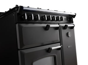 Rangemaster Classic Deluxe CLDL90DFPGBL/CM1 90cm Dual Fuel Gloss Black/Chrome