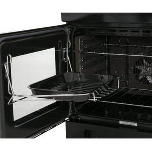 Rangemaster PROP110DFFGB/C Professional Plus 110cm Dual Fuel Range Cooker Black with Chrome