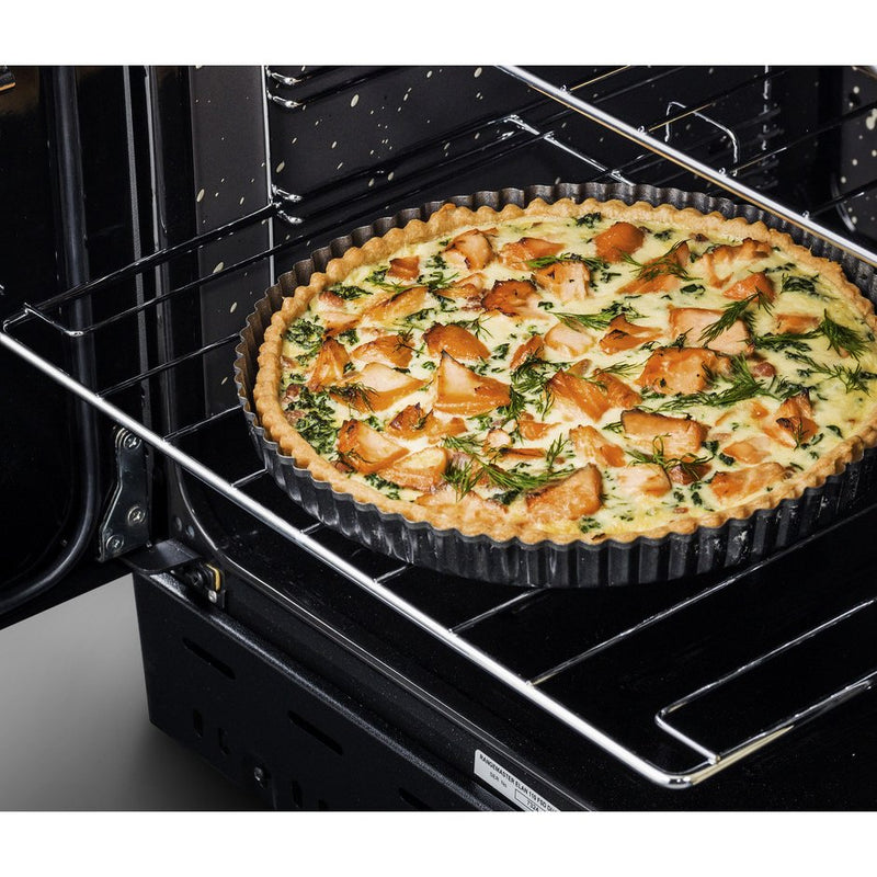 Rangemaster PROP110DFFGB/C Professional Plus 110cm Dual Fuel Range Cooker Black with Chrome