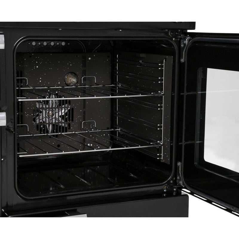 Rangemaster PROP110DFFGB/C Professional Plus 110cm Dual Fuel Range Cooker Black with Chrome