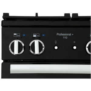 Rangemaster PROP110DFFGB/C Professional Plus 110cm Dual Fuel Range Cooker Black with Chrome