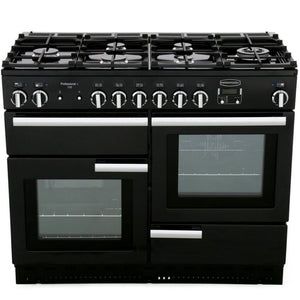 Rangemaster PROP110DFFGB/C Professional Plus 110cm Dual Fuel Range Cooker Black with Chrome