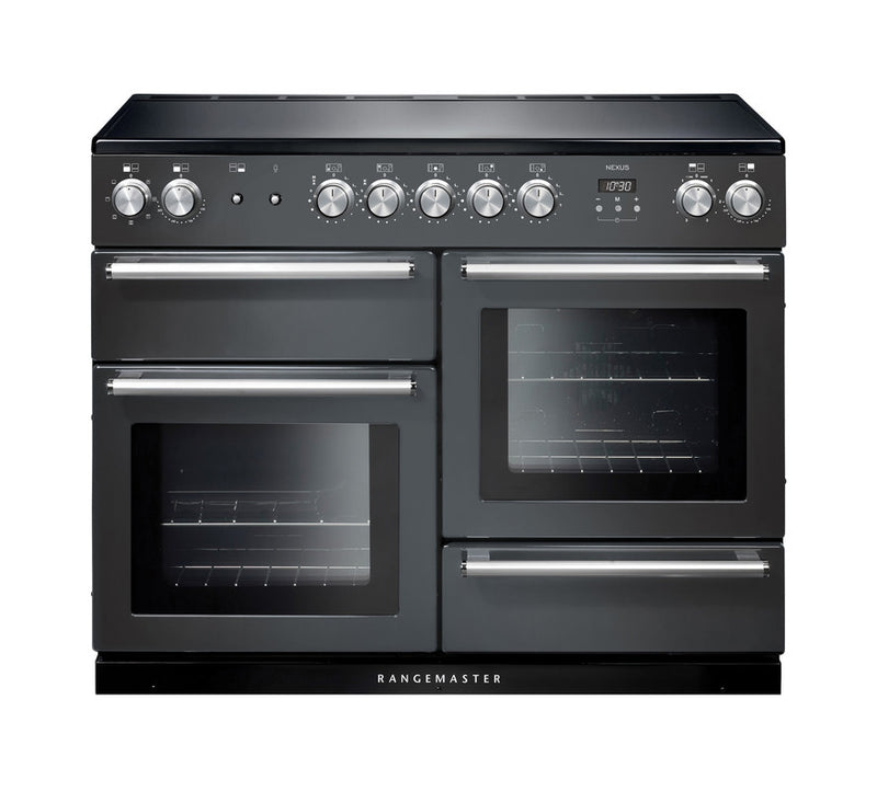 Rangemaster Nexus 110cm Induction Range Cooker Slate with Chrome