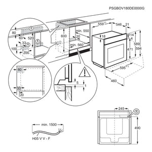 AEG GA5CB501AB Built In Electric Single Oven