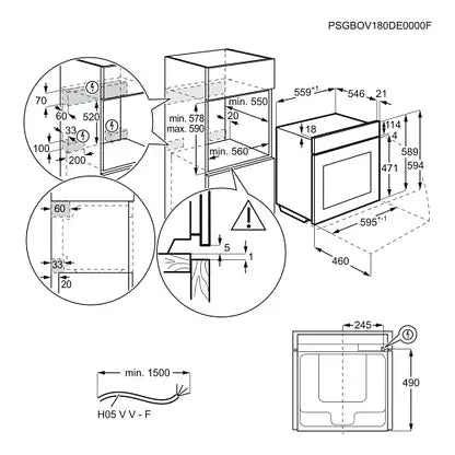 AEG OS6PB50AK Built In Electric Single Oven