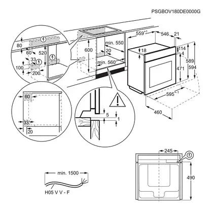 AEG OS6PB50AK Built In Electric Single Oven