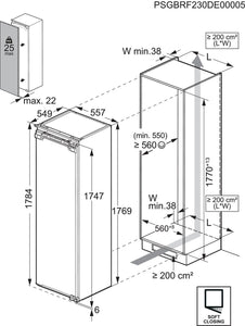 AEG NAB7N181EC 7000 Series Integrated Tall Freezer - Total No Frost