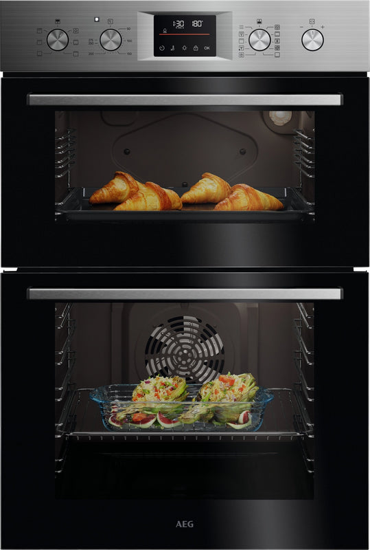 AEG OU5CP40M 6000 Series SurroundCook Built In Electric Double Oven - Stainless Steel