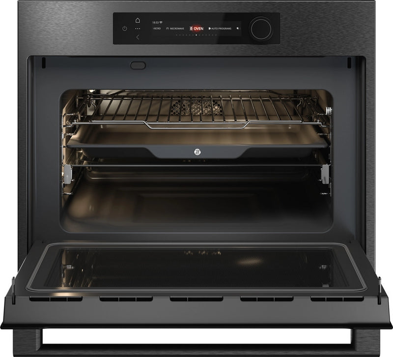 ASKO OCM64BSH 45cm Black Steel Built In Combination Microwave Oven