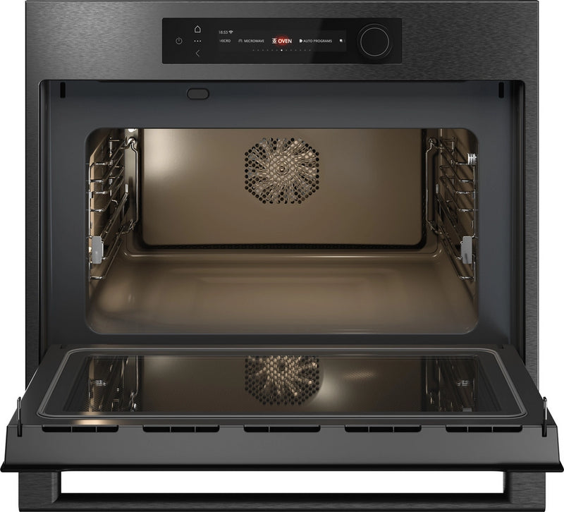 ASKO OCM64BSH 45cm Black Steel Built In Combination Microwave Oven
