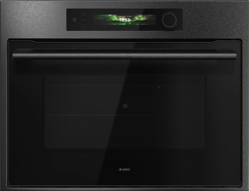 ASKO OCM64BSH 45cm Black Steel Built In Combination Microwave Oven