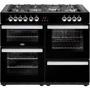 Belling Cookcentre 110DFT 110cm Dual Fuel Range Cooker 444444095 Black - DB Domestic Appliances