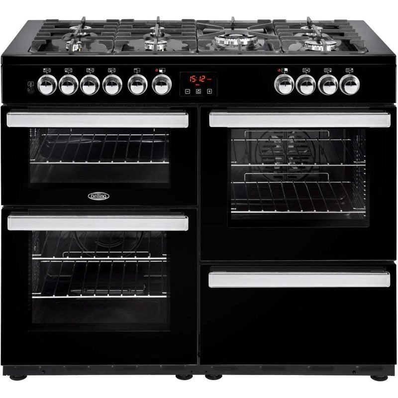 Belling Cookcentre 110DFT 110cm Dual Fuel Range Cooker 444444095 Black - DB Domestic Appliances