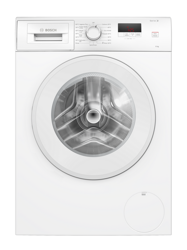 Bosch WGE03408GB 8kg 1400rpm White Washing Machine - DB Domestic Appliances