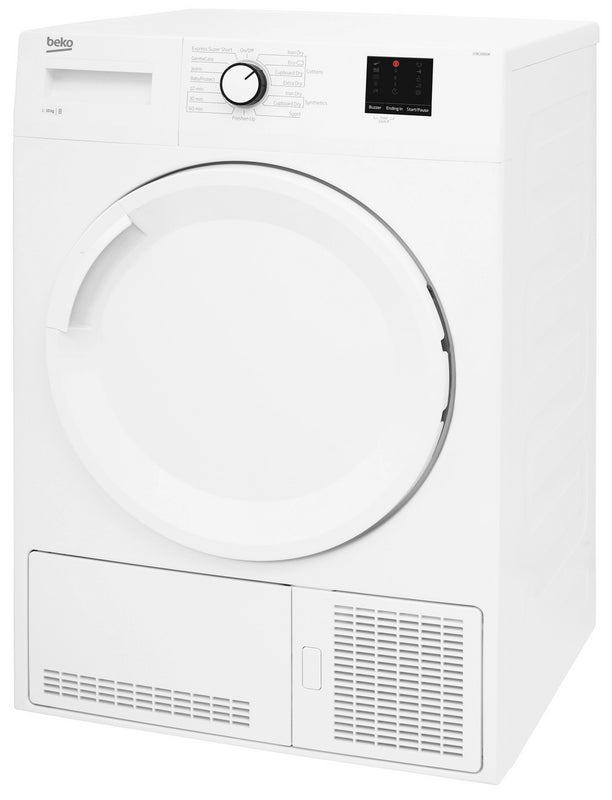 Beko DTBC10001W 10kg Condenser Tumble Dryer – Sensor Drying – White (B Rated)
