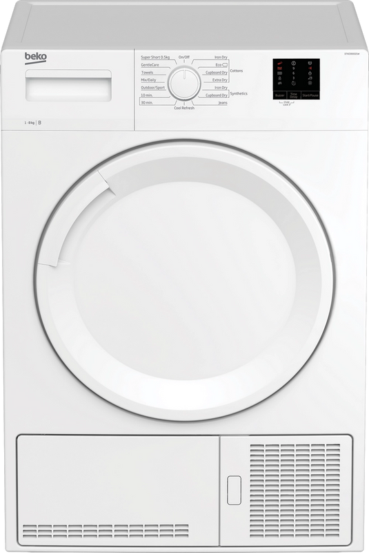 Beko DTKCE80021W 8kg Condenser Tumble Dryer – Sensor Drying – White (G Rated)