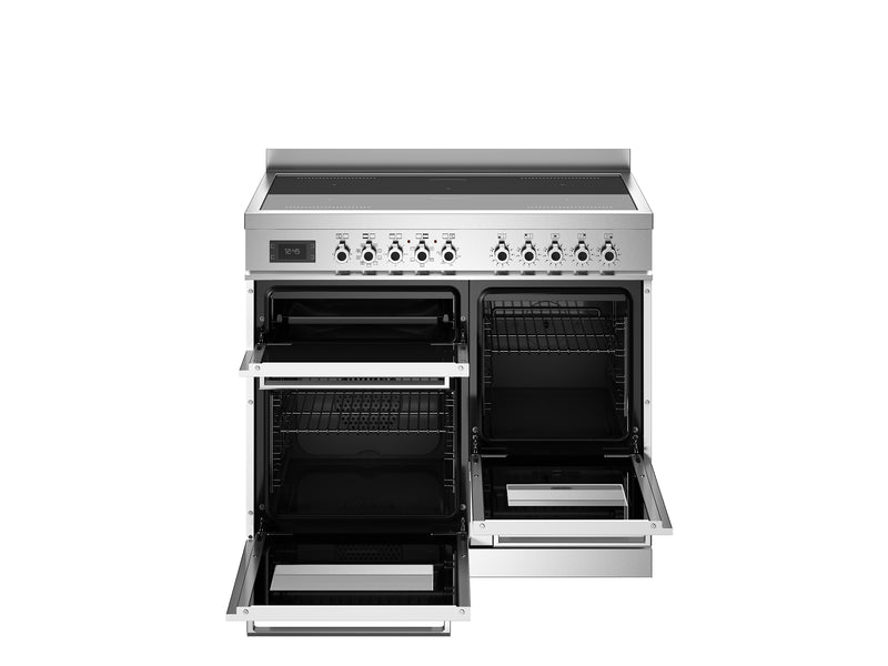 Bertazzoni Professional PRO105I3EBIT2 100cm Induction Range Cooker - Bianco & Stainless Steel