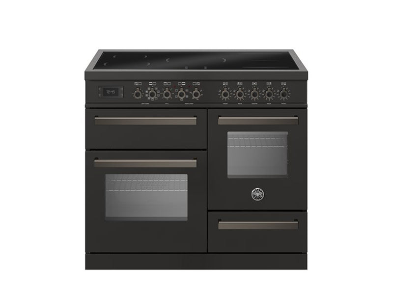 Bertazzoni Professional PRO105I3ECAT2 100cm Induction Range Cooker - Carbonio & Dark Steel