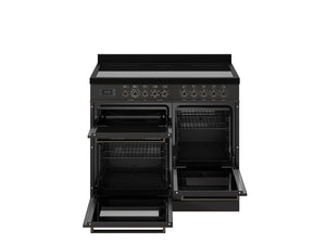 Bertazzoni Professional PRO105I3ECAT2 100cm Induction Range Cooker - Carbonio & Dark Steel
