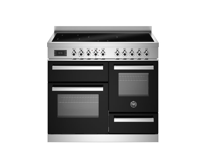 Bertazzoni Professional PRO105I3ENET2 100cm Induction Range Cooker - Nero & Stainless Steel