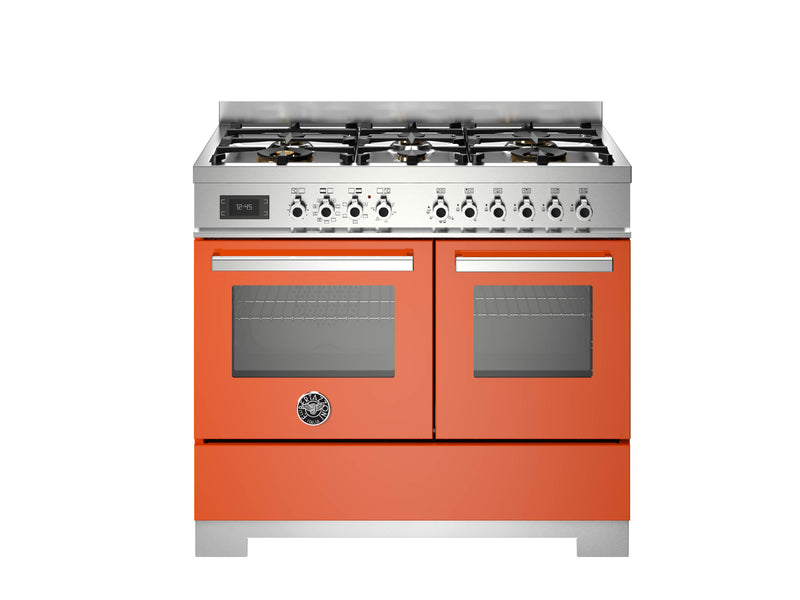 Bertazzoni Professional PRO106L2EART2 100cm Dual Fuel Range Cooker - Arancio & Stainless Steel