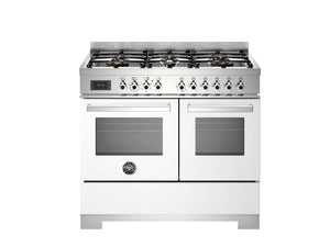 Bertazzoni Professional PRO106L2EBIT2 100cm Dual Fuel Range Cooker - Bianco & Stainless Steel